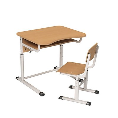 Комплект 1-місний №4-7 стіл + стілець Т-подібний з HPL 31937+32450HPL фото
