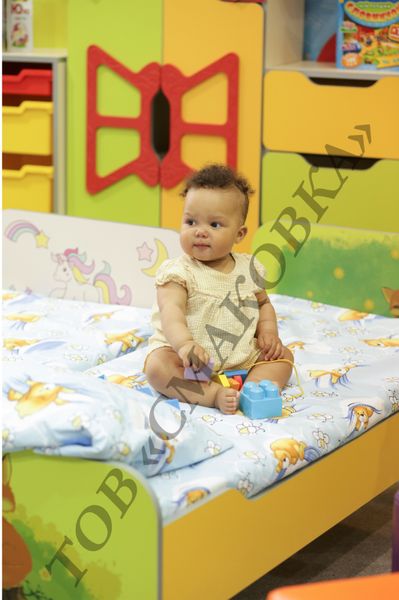 Ліжко дитяче з заокругленми бильцями з фотодруком, без матрацу 0837+Ф фото